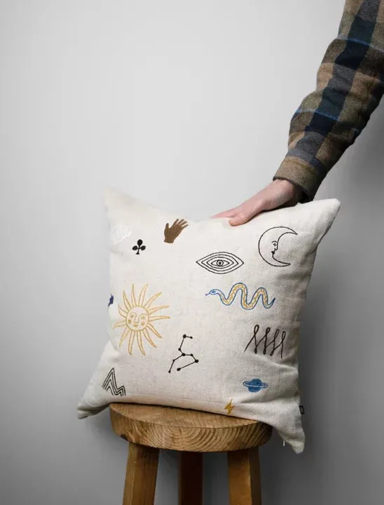 Symbol Embroidered Cushion