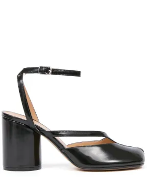 Tabi leather heel sandals