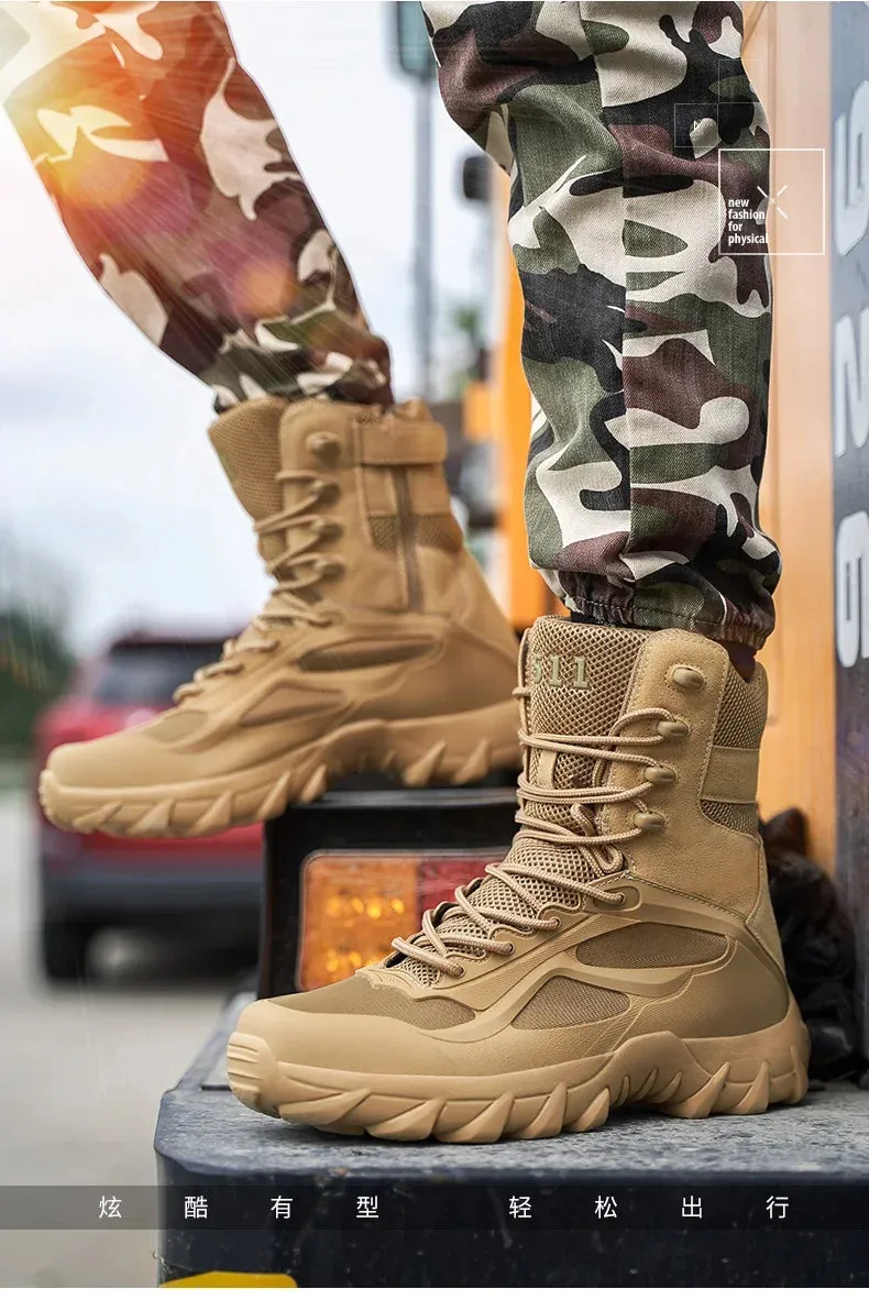 Tactical Boots - Special Forces Field Man Boot, Lightweight, Outdoor, Non-Slip Men Shoes