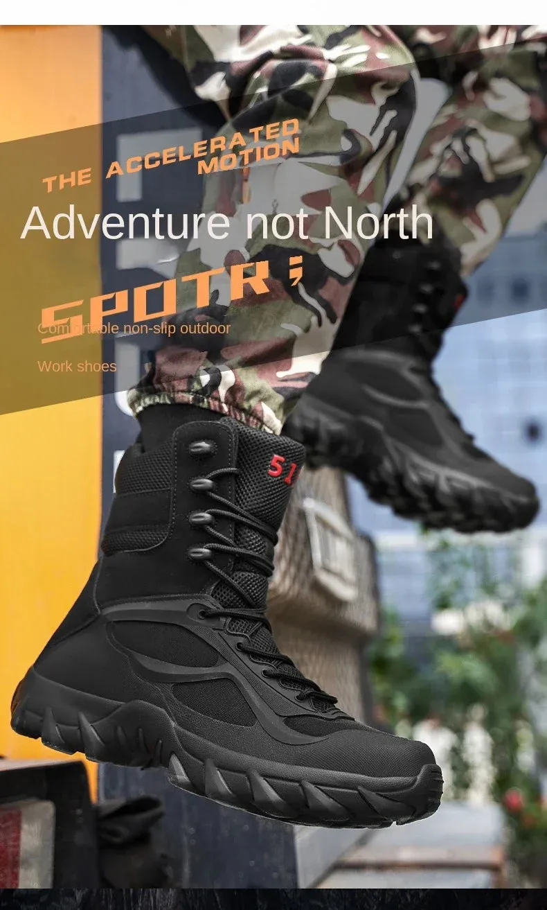 Tactical Boots - Special Forces Field Man Boot, Lightweight, Outdoor, Non-Slip Men Shoes