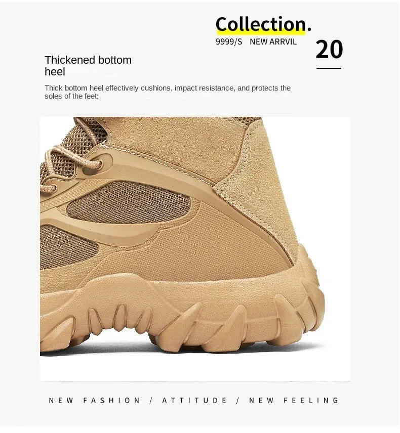 Tactical Boots - Special Forces Field Man Boot, Lightweight, Outdoor, Non-Slip Men Shoes