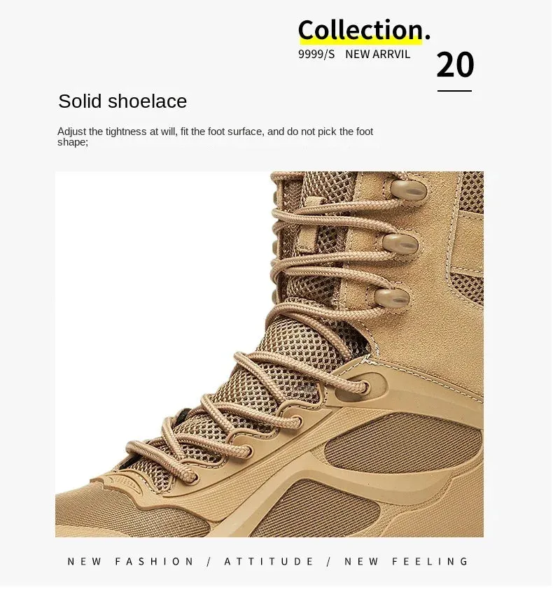 Tactical Boots - Special Forces Field Man Boot, Lightweight, Outdoor, Non-Slip Men Shoes
