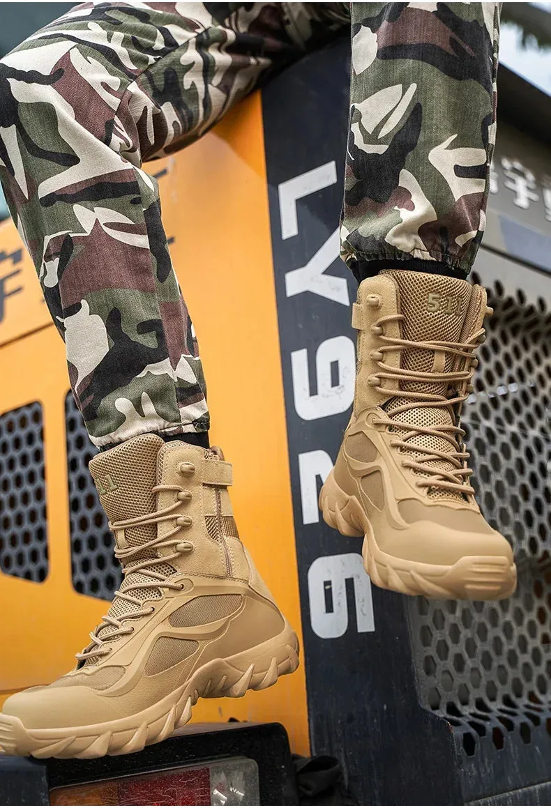 Tactical Boots - Special Forces Field Man Boot, Lightweight, Outdoor, Non-Slip Men Shoes
