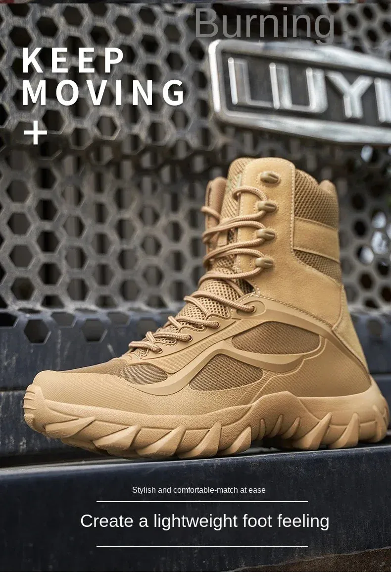 Tactical Boots - Special Forces Field Man Boot, Lightweight, Outdoor, Non-Slip Men Shoes