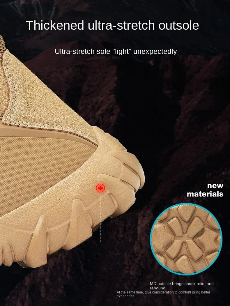 Tactical Boots - Special Forces Field Man Boot, Lightweight, Outdoor, Non-Slip Men Shoes