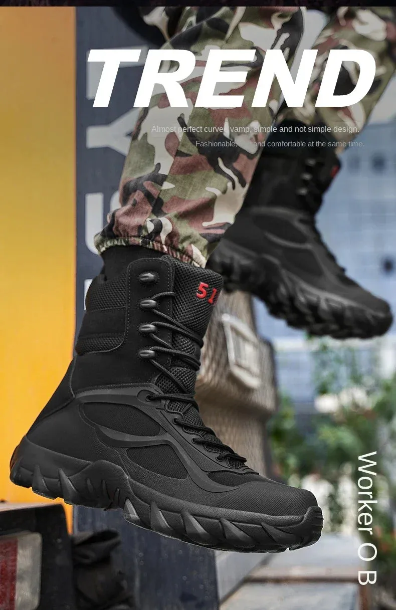 Tactical Boots - Special Forces Field Man Boot, Lightweight, Outdoor, Non-Slip Men Shoes