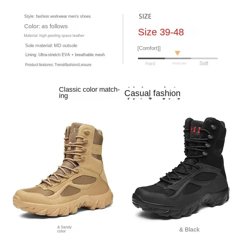 Tactical Boots - Special Forces Field Man Boot, Lightweight, Outdoor, Non-Slip Men Shoes