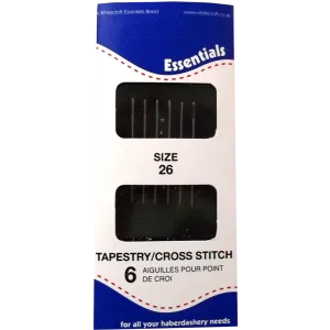 Tapestry Cross Stitch Hand Sewing Needles Blunt Point Longer Eye Pack Of 6