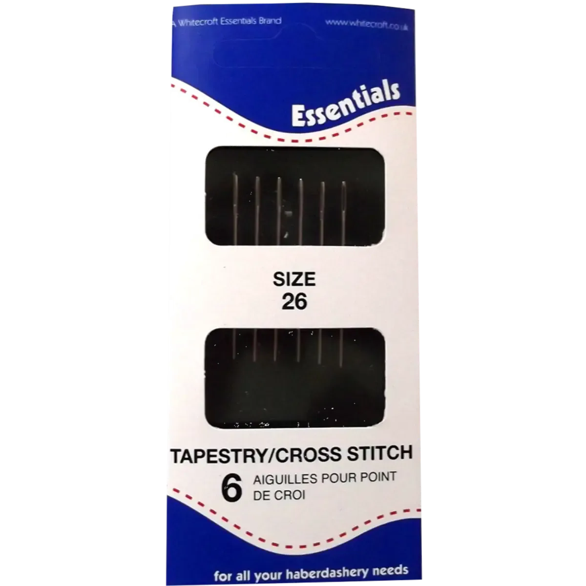 Tapestry Cross Stitch Hand Sewing Needles Blunt Point Longer Eye Pack Of 6