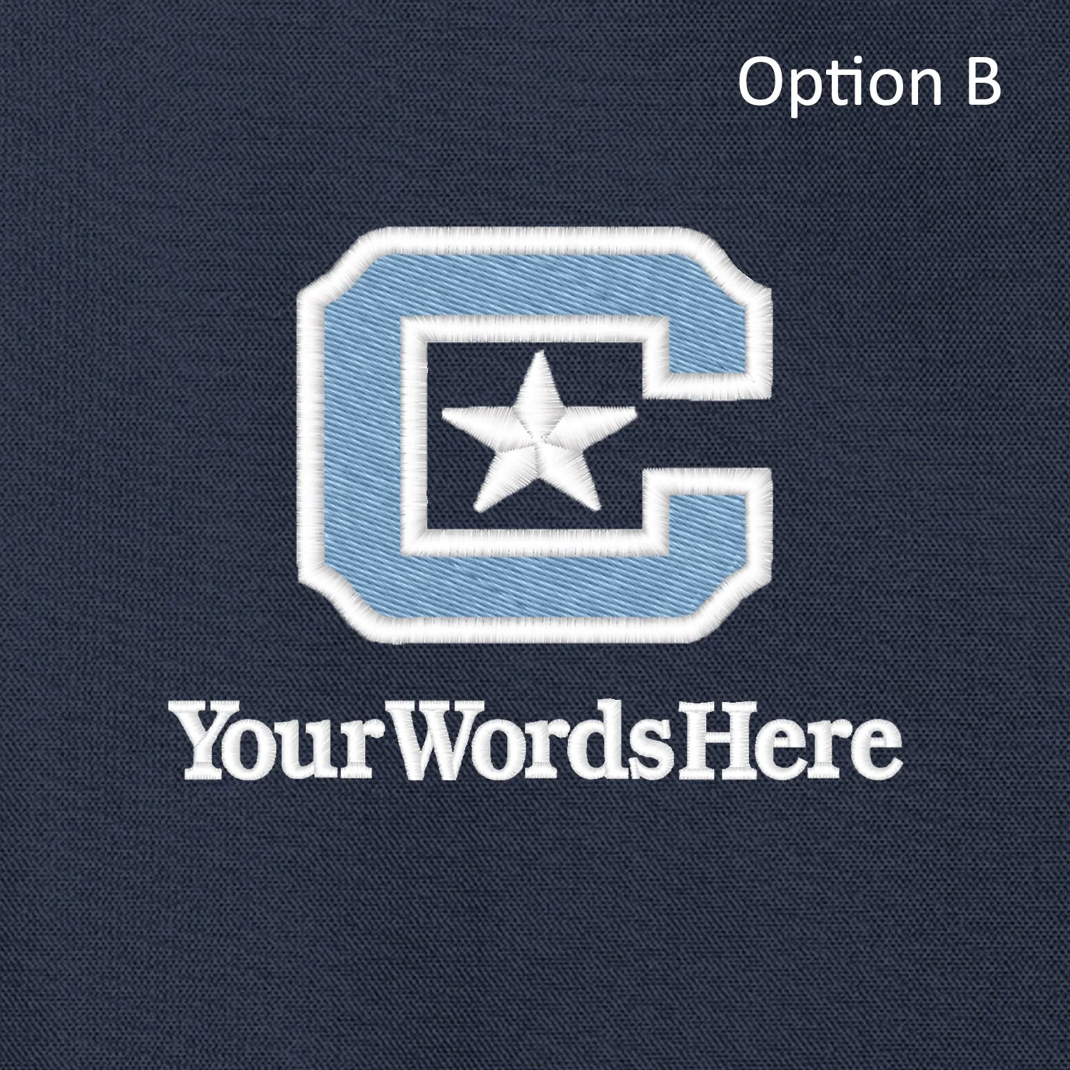 The Citadel, Customizable (Your Words), C Star, Embroidered, Port Authority® Canvas Full-Length Two-Pocket Apron