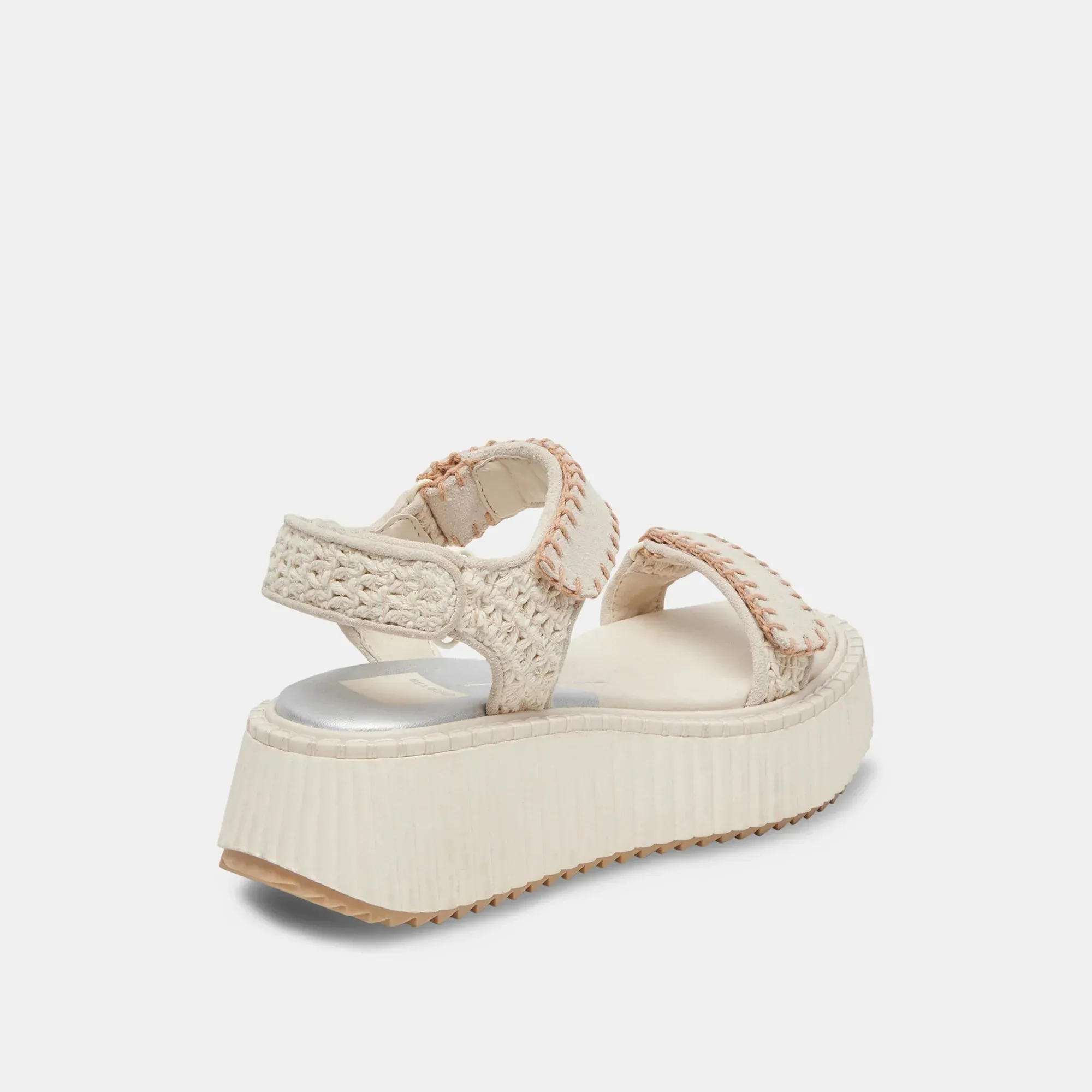 The Debra Sandals by Dolce Vita - Ivory Knit Suede