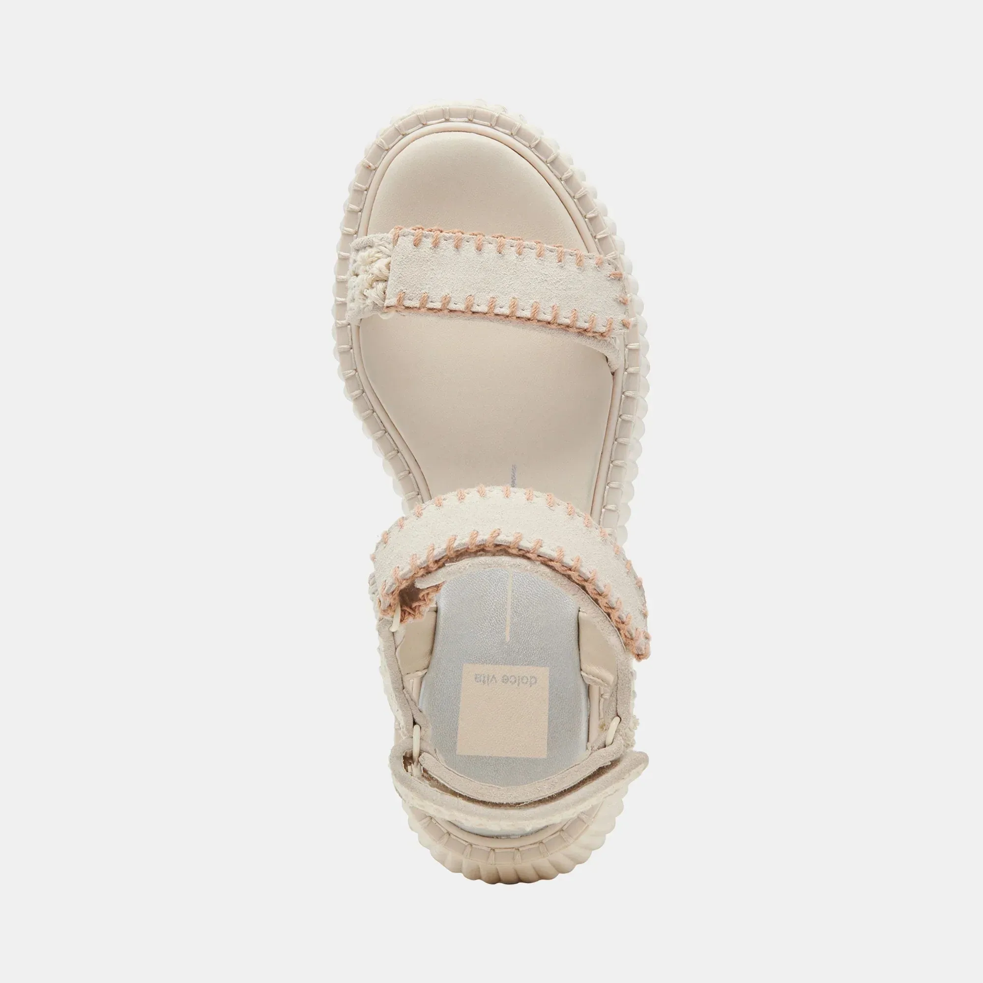 The Debra Sandals by Dolce Vita - Ivory Knit Suede