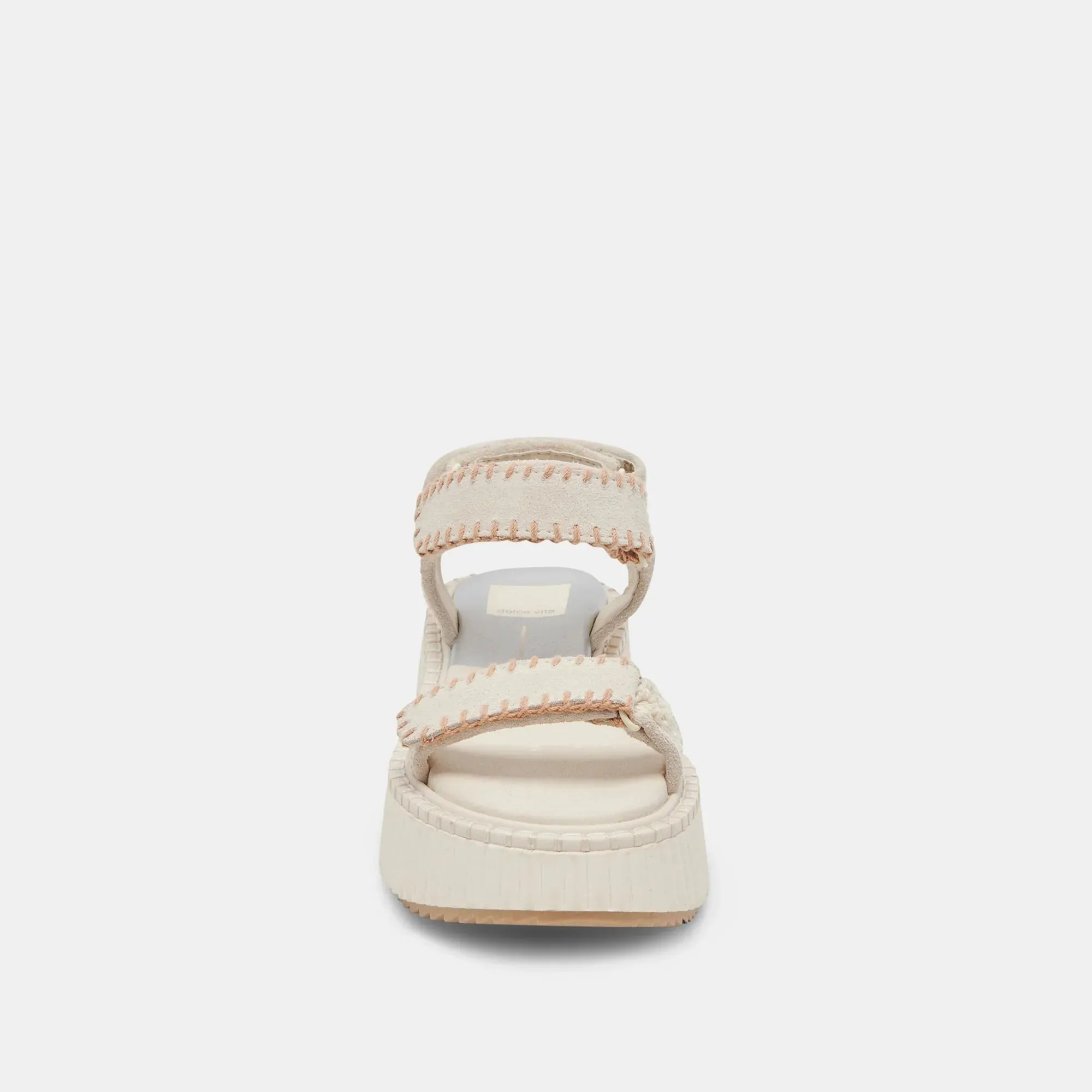 The Debra Sandals by Dolce Vita - Ivory Knit Suede