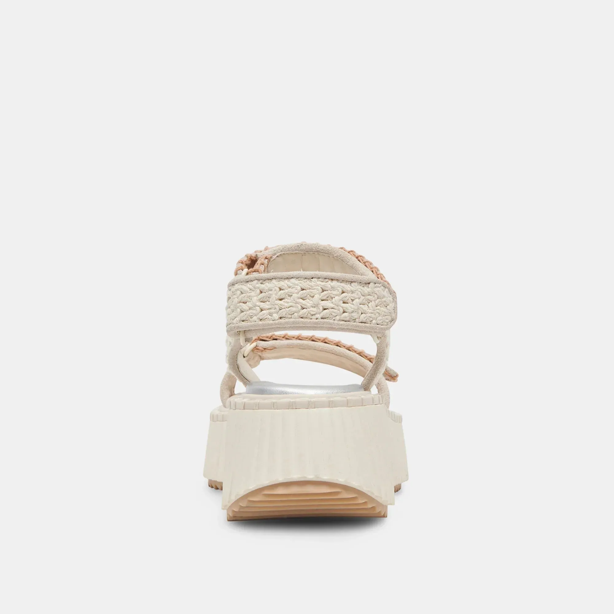 The Debra Sandals by Dolce Vita - Ivory Knit Suede