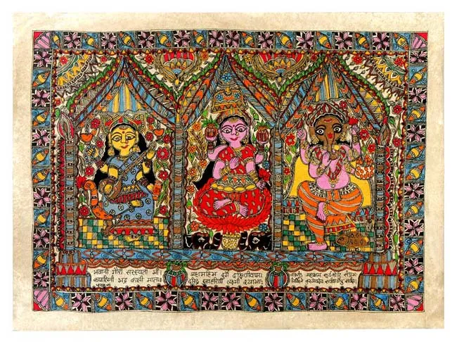The Elephant God with Mother Goddesses