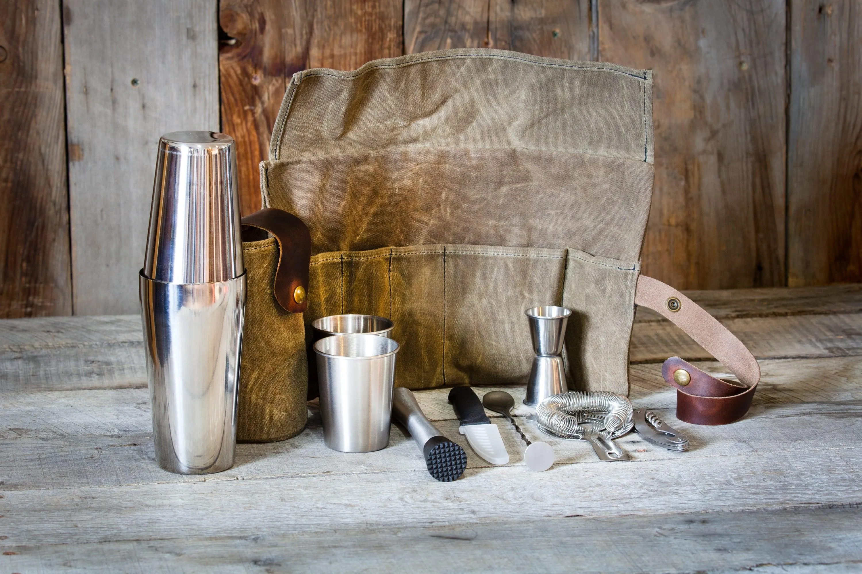 The Wholesale Traveling Mixologist - Waxed Canvas Roll Only