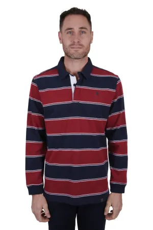 Thomas Cook Men's Dunkeld Stripe Rugby - Navy/Red