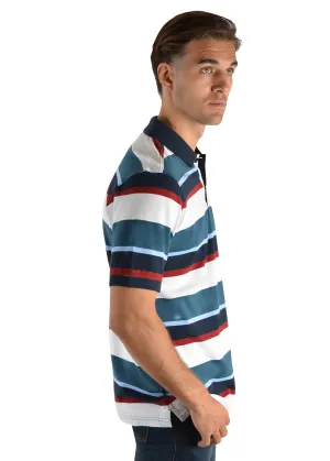 Thomas Cook Men's Hunter Short Sleeve Polo - Navy/Ocean