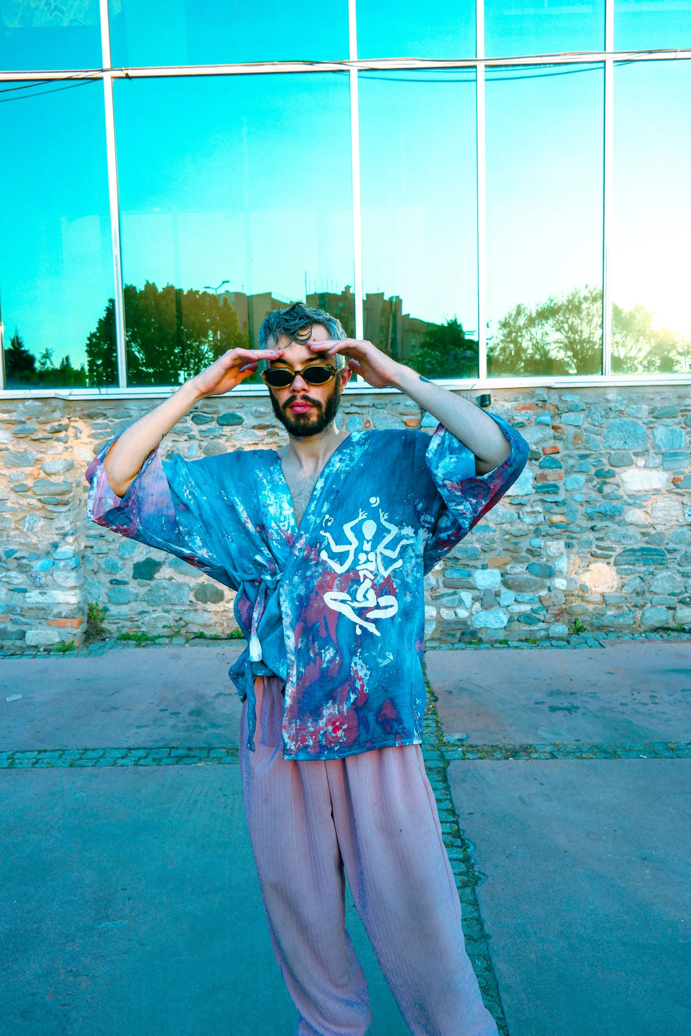 Tie-Dye Muslin Kimono
