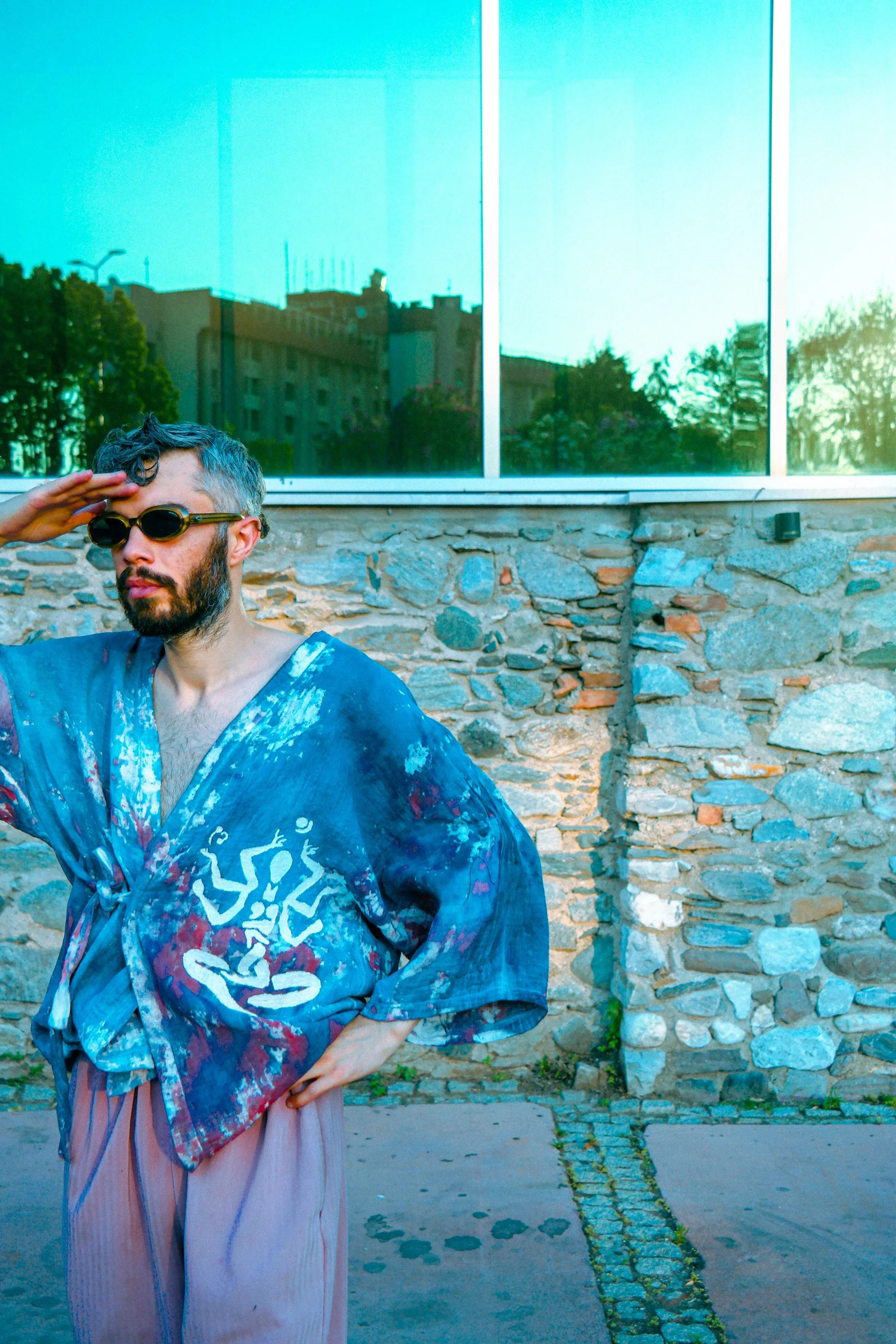 Tie-Dye Muslin Kimono