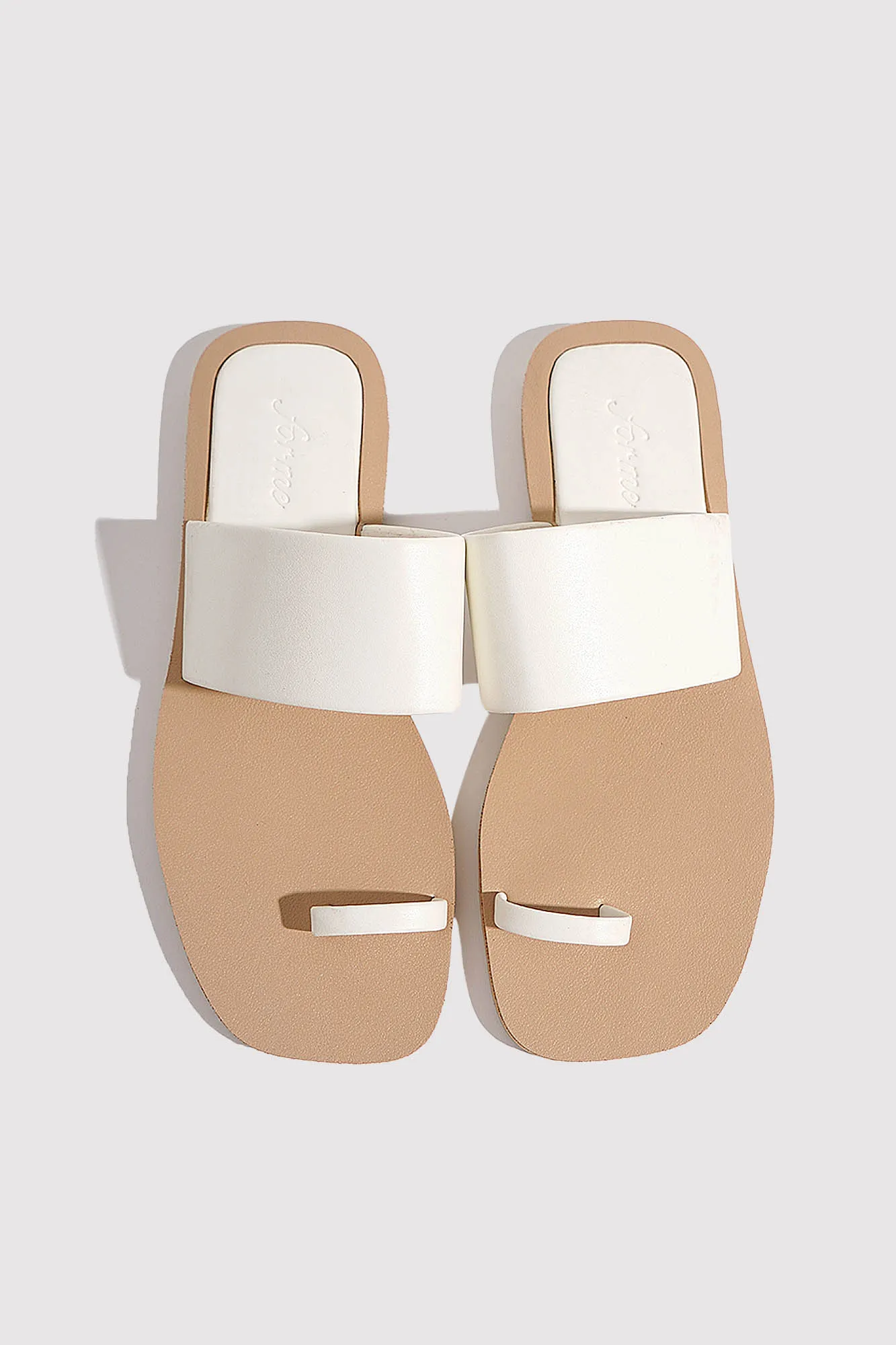 Toe Strap Square Toe Padded Sandals