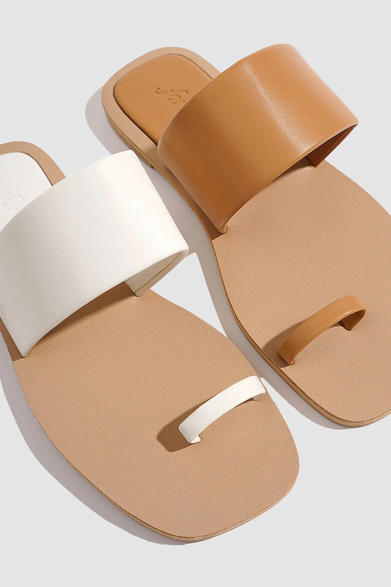 Toe Strap Square Toe Padded Sandals