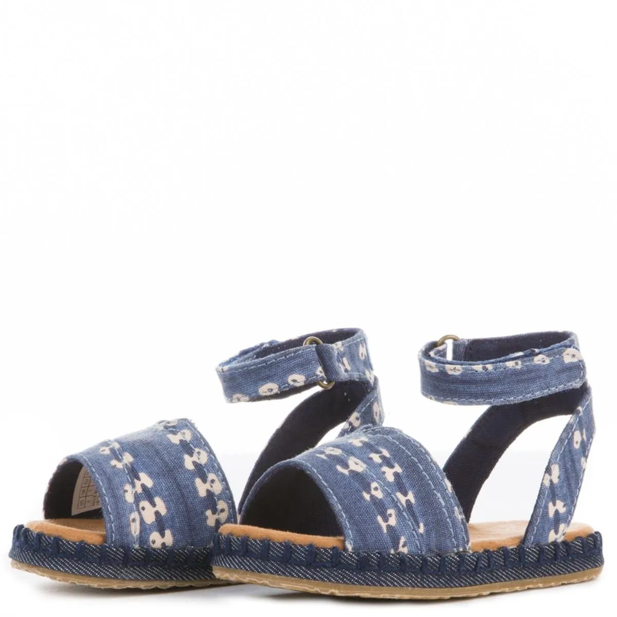 Toms for Toddlers: Navy Batik Stripe Malea Sandal