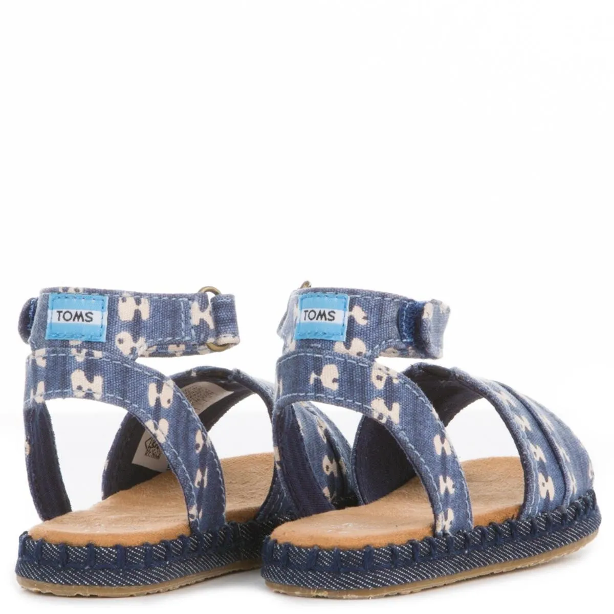 Toms for Toddlers: Navy Batik Stripe Malea Sandal