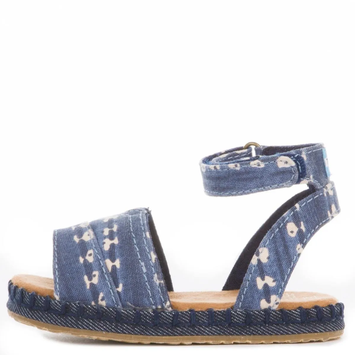 Toms for Toddlers: Navy Batik Stripe Malea Sandal