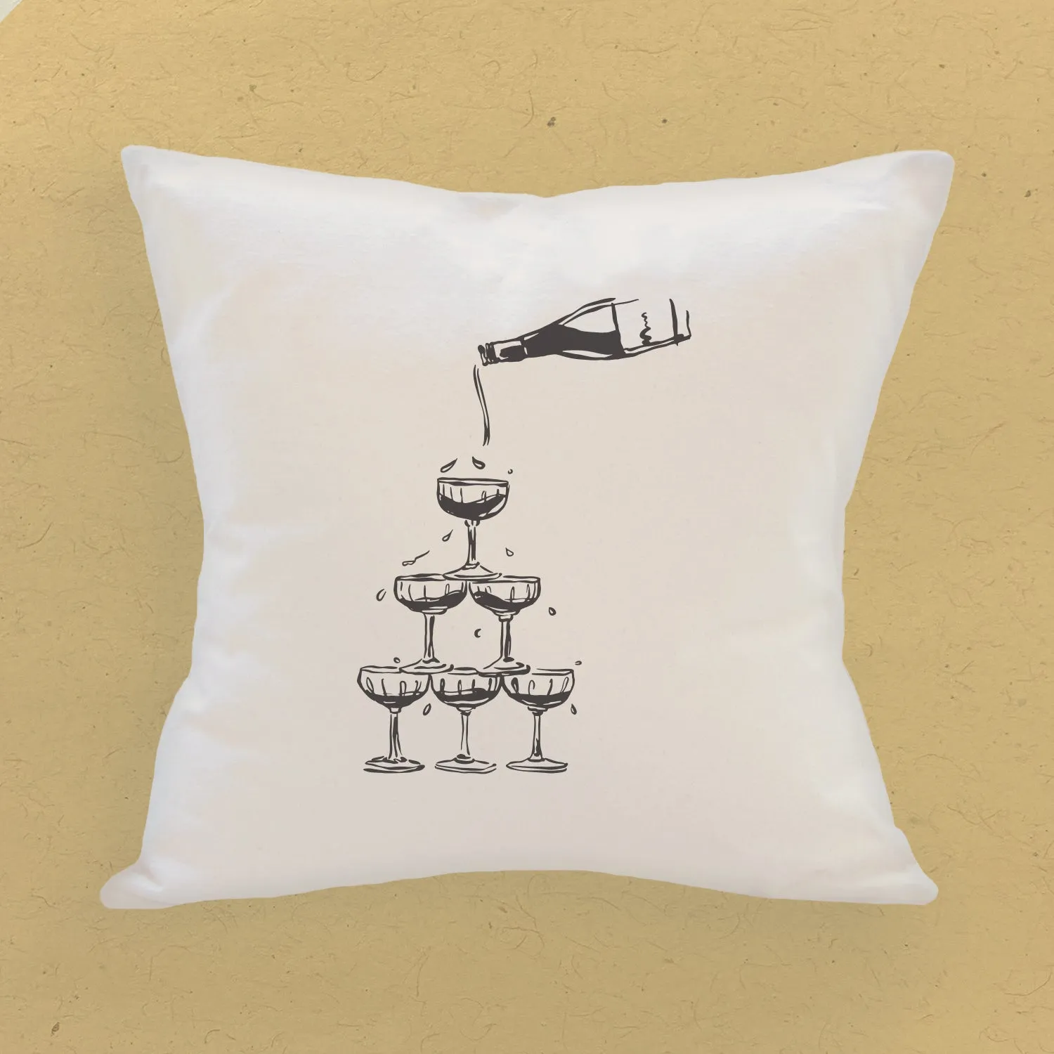Tower of Glasses - Square Canvas Pillow
