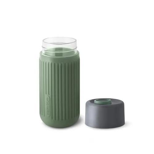 Travel cup Glass Black Blum Granit/Oliv TC-GR010