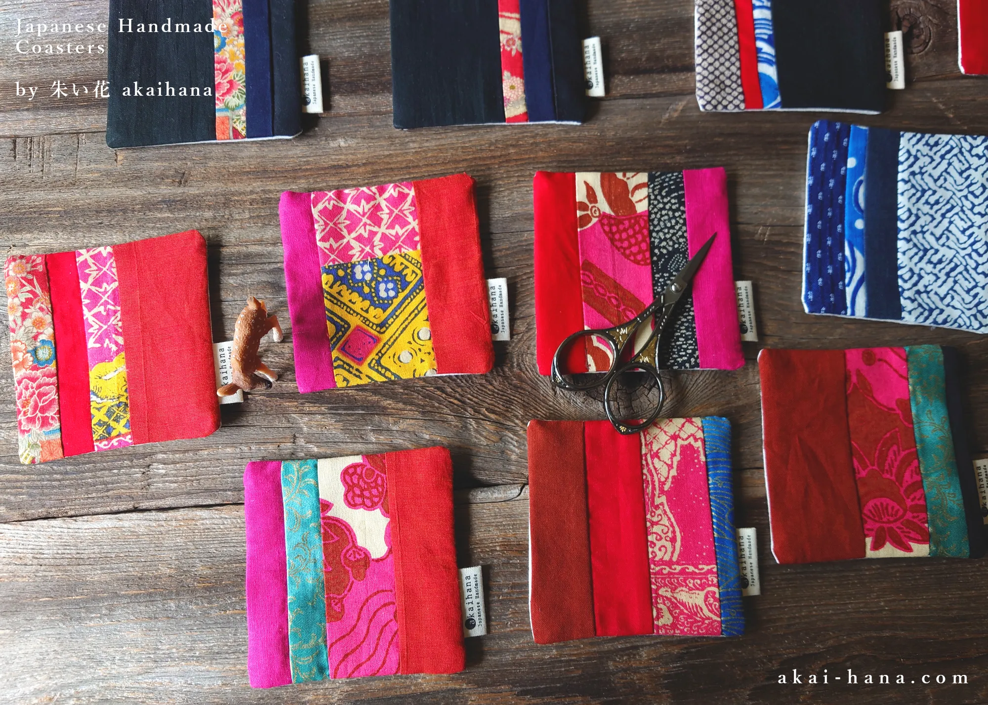 Upcycled Quilted Handmade Coasters ⦿cajf0009-14