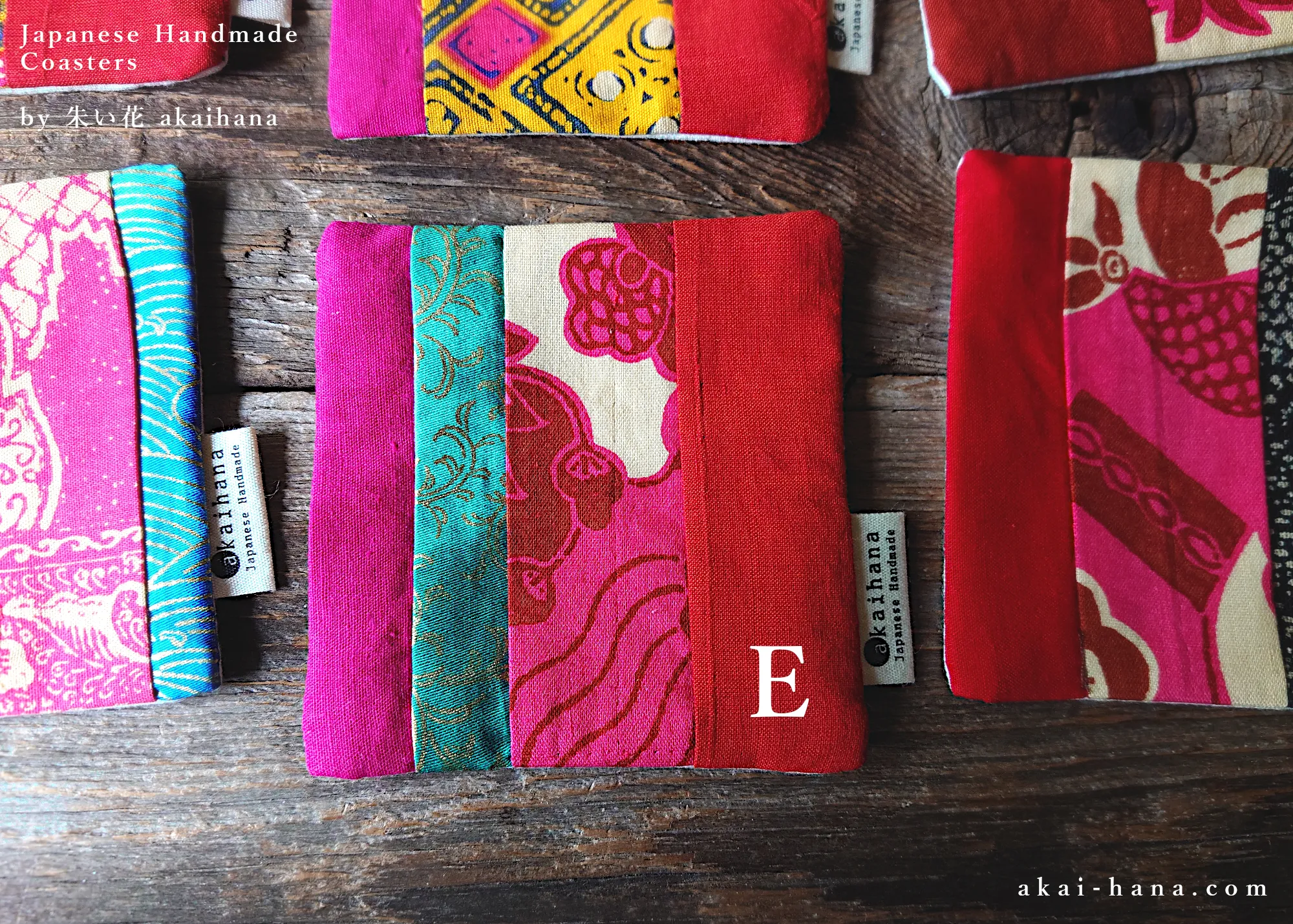 Upcycled Quilted Handmade Coasters ⦿cajf0009-14