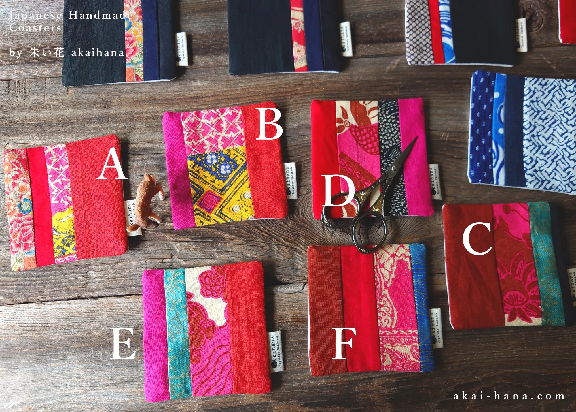 Upcycled Quilted Handmade Coasters ⦿cajf0009-14