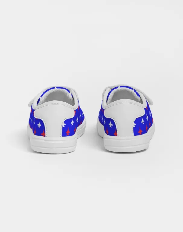 USA Toddler/Kids ANY Aircraft 'Velcro Strap' Canvas Shoes (2 Colors)
