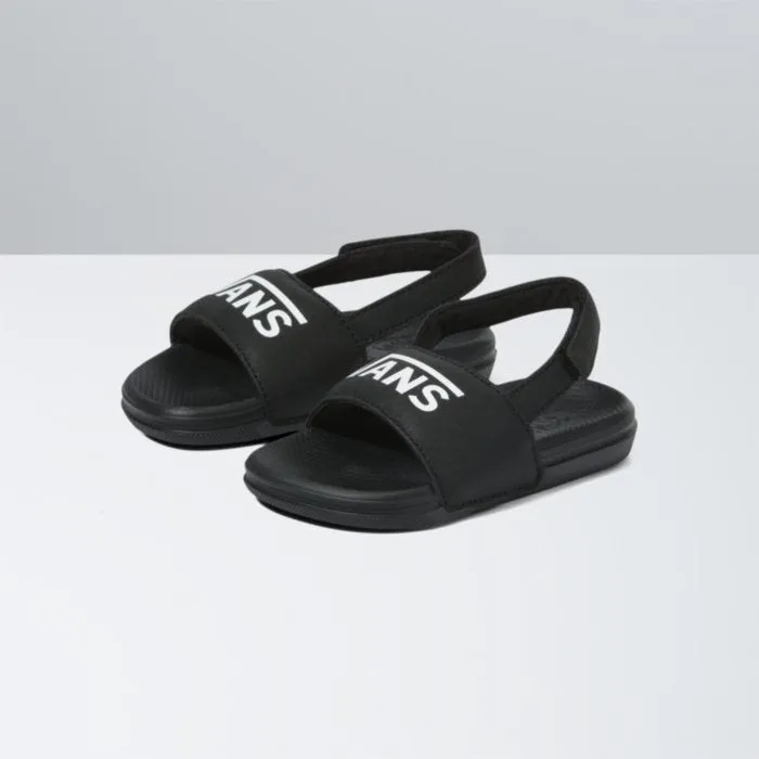 VANS Black/True White La Costa Slide-On V Toddler Sandal
