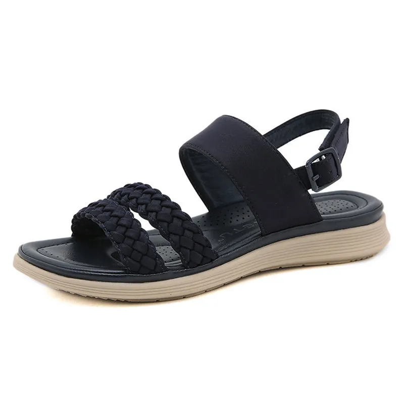 Vintage Braided Strap Cozy Lightweight Sandals for Women