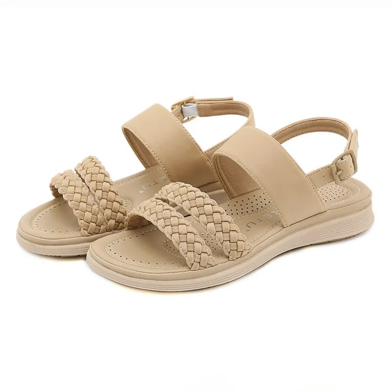Vintage Braided Strap Cozy Lightweight Sandals for Women