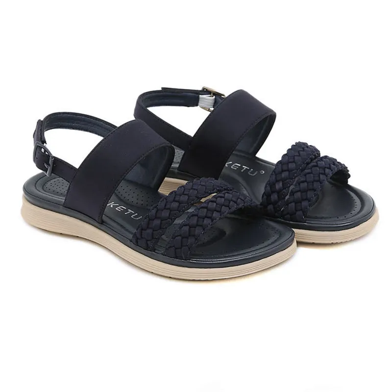 Vintage Braided Strap Cozy Lightweight Sandals for Women
