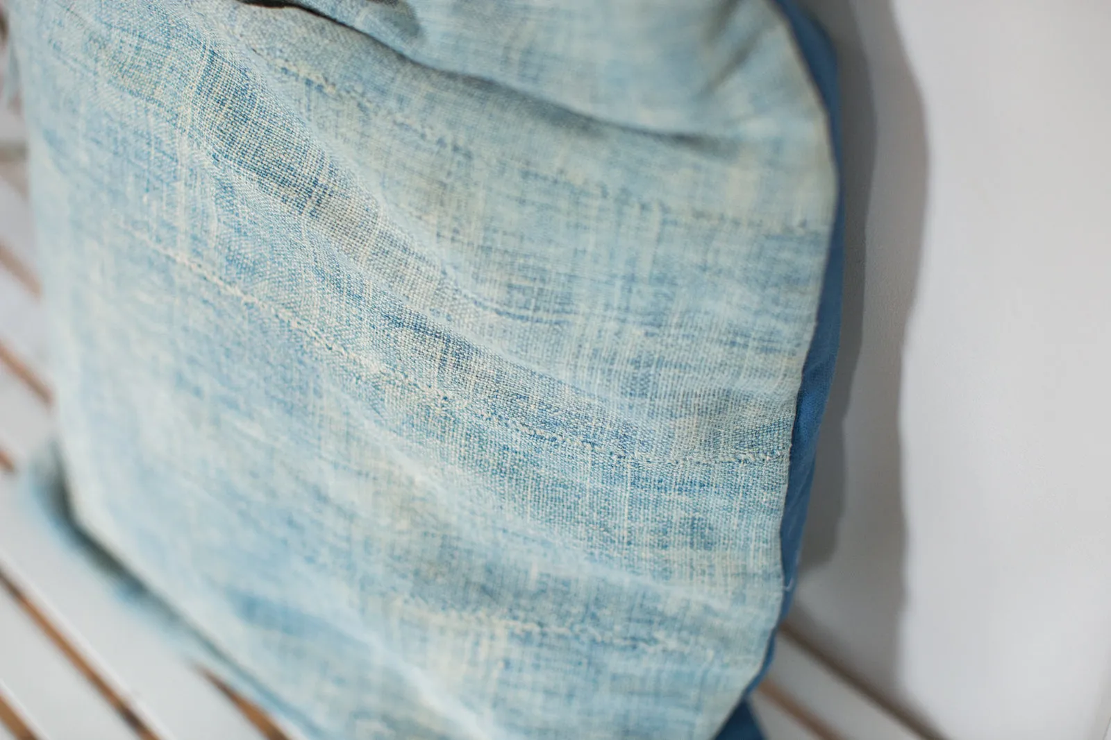 Vintage Light Blue Indigo Pillow