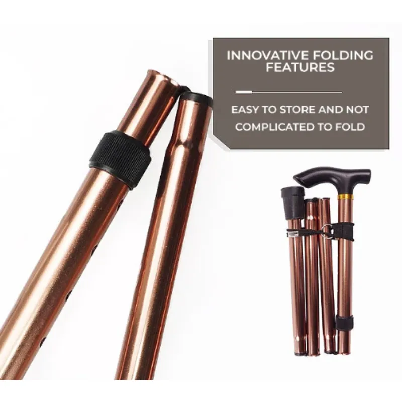 Walking Stick Folding Collapsible Walking Cane Lightweight Elder Cane with Rubber Buffer Height Adjustable Walking Stick Unisex