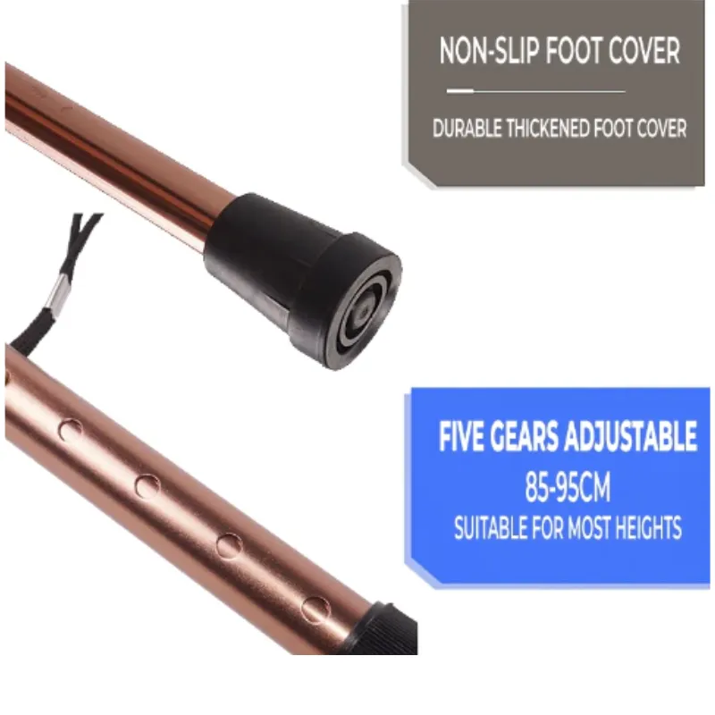 Walking Stick Folding Collapsible Walking Cane Lightweight Elder Cane with Rubber Buffer Height Adjustable Walking Stick Unisex