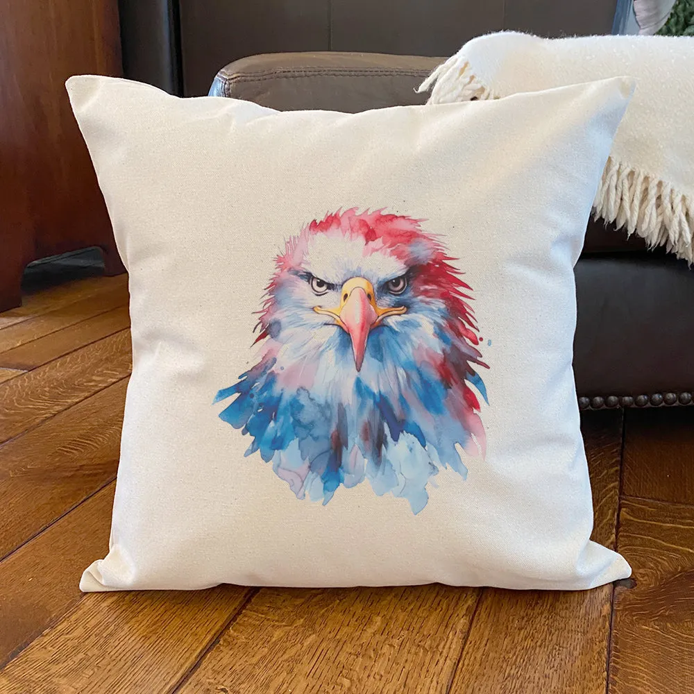 Watercolor Patriotic Eagle - Square Canvas Pillow