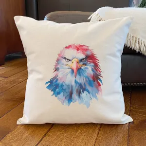 Watercolor Patriotic Eagle - Square Canvas Pillow
