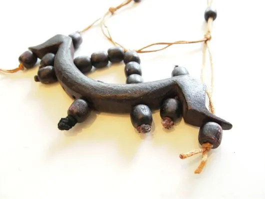 Weather Any Storm Handmade Wood Necklace