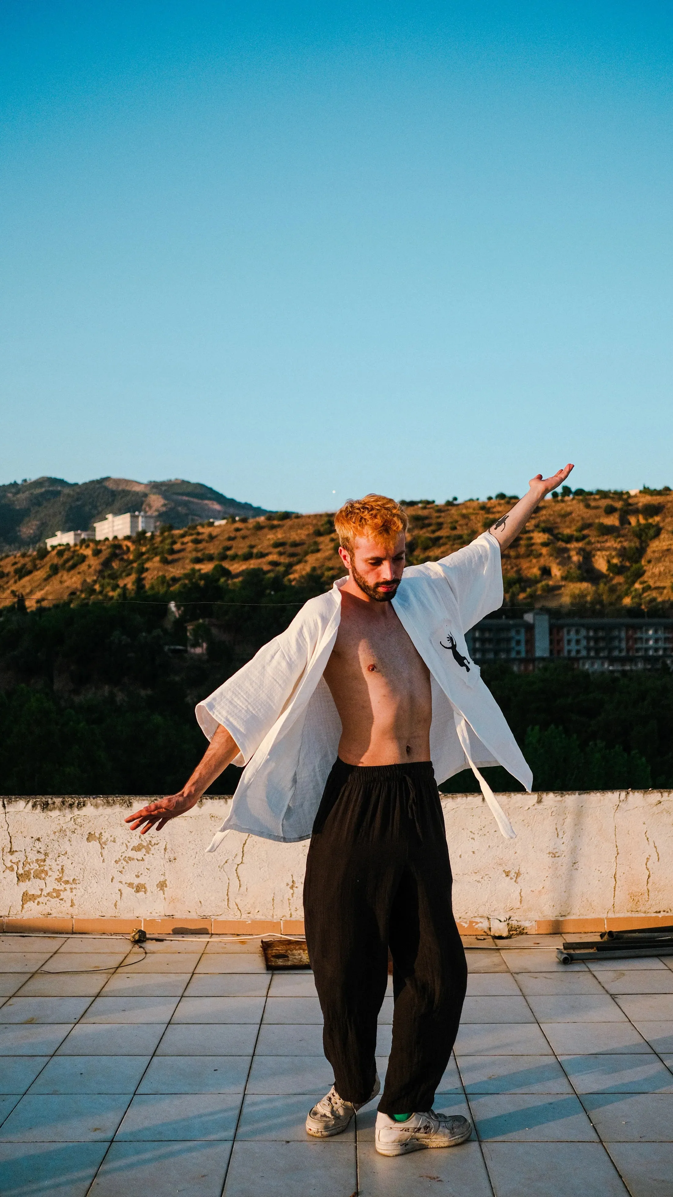 White Ancient Dance Kimono