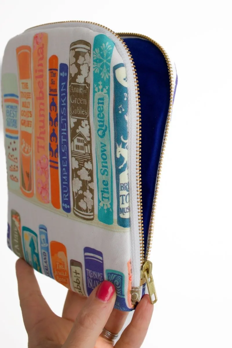 White Book Canvas 6.8" Device Tablet Sleeve