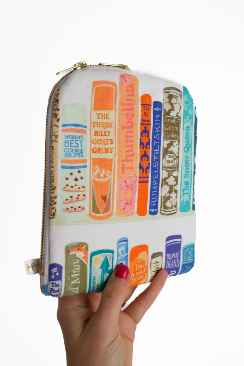 White Book Canvas 6.8" Device Tablet Sleeve