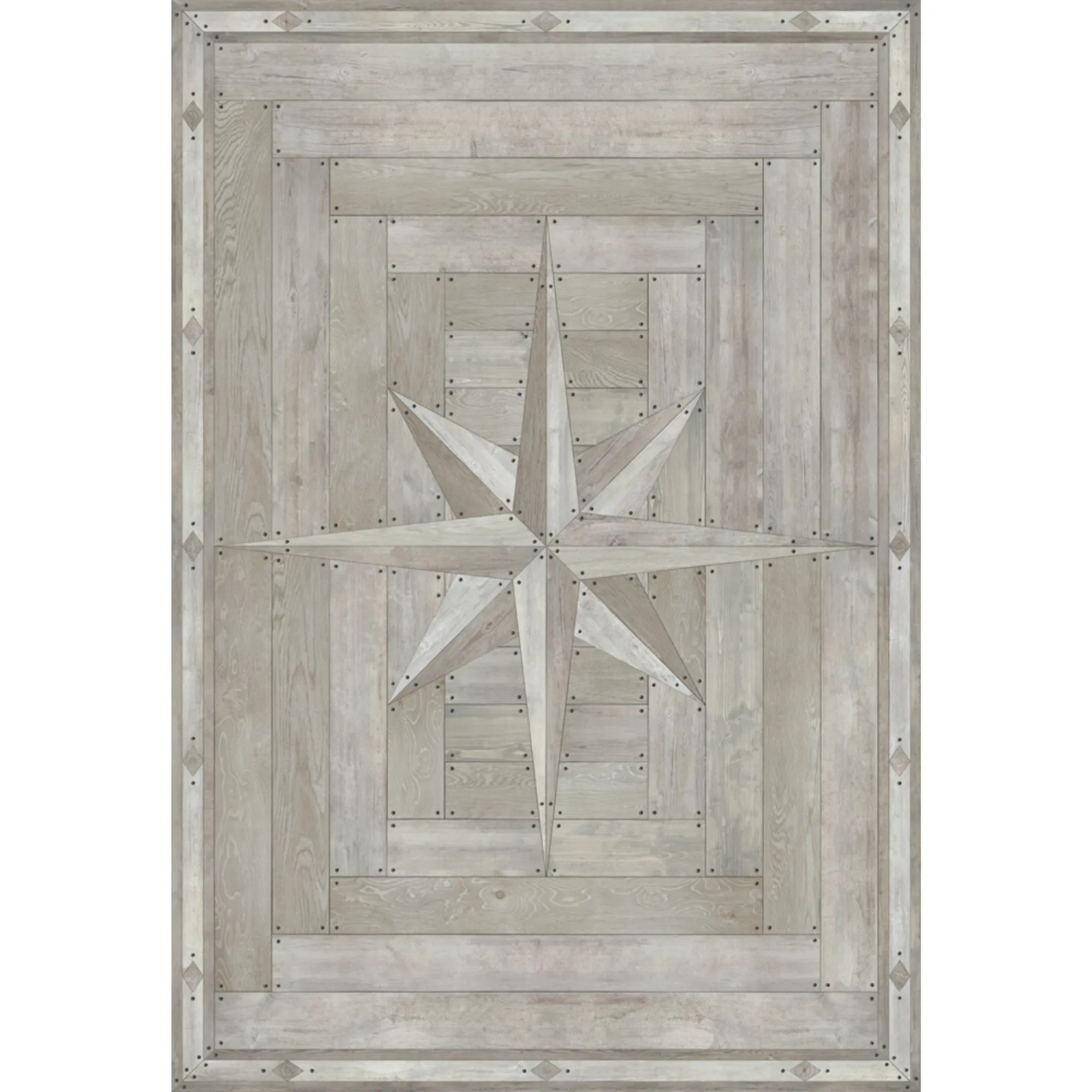 Williamsburg 18th-Century Joinery "Everlasting Grain" Vinyl Floorcloth - Spicher & Co.