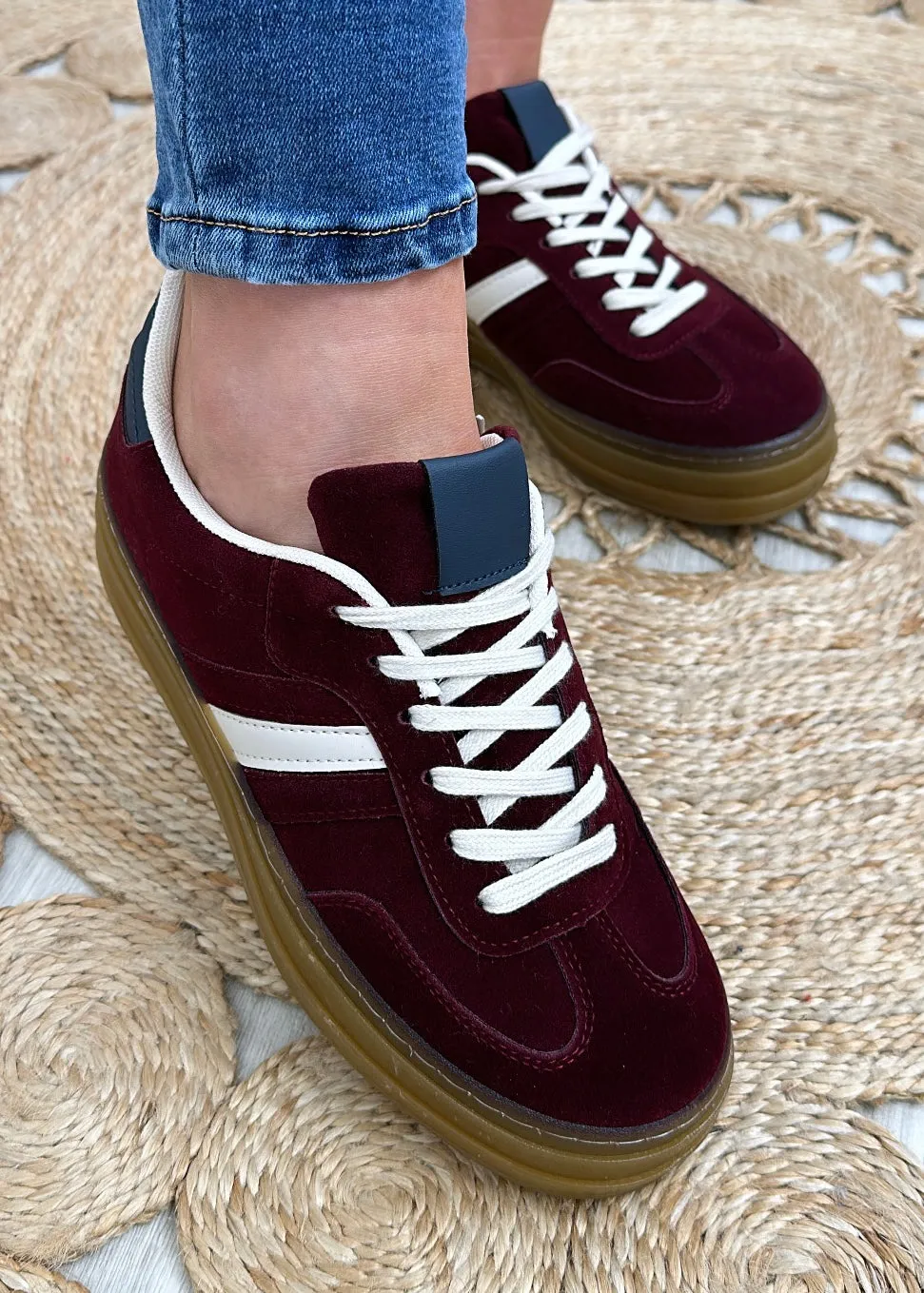 Willow Red Suede Sneakers
